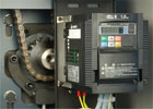Optionally installed inverters allow adjustable speed and friction. 